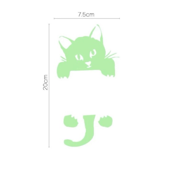 Luminous Cat Lightswitch Decor Decal - Picture 2 of 4